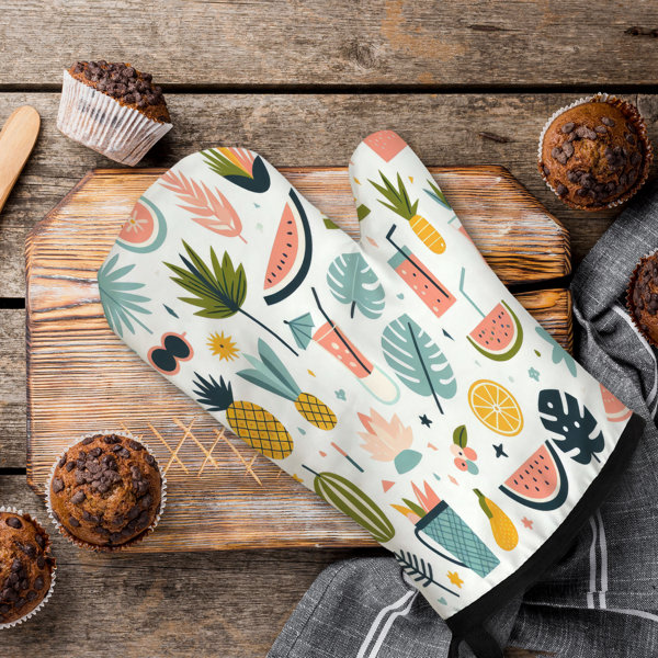 MentionedYou Clean Island Pattern Oven Mitt Cotton Twill Wayfair